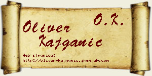 Oliver Kajganić vizit kartica
